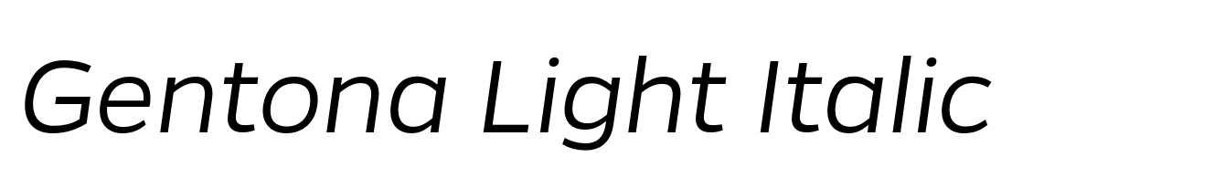 Gentona Light Italic